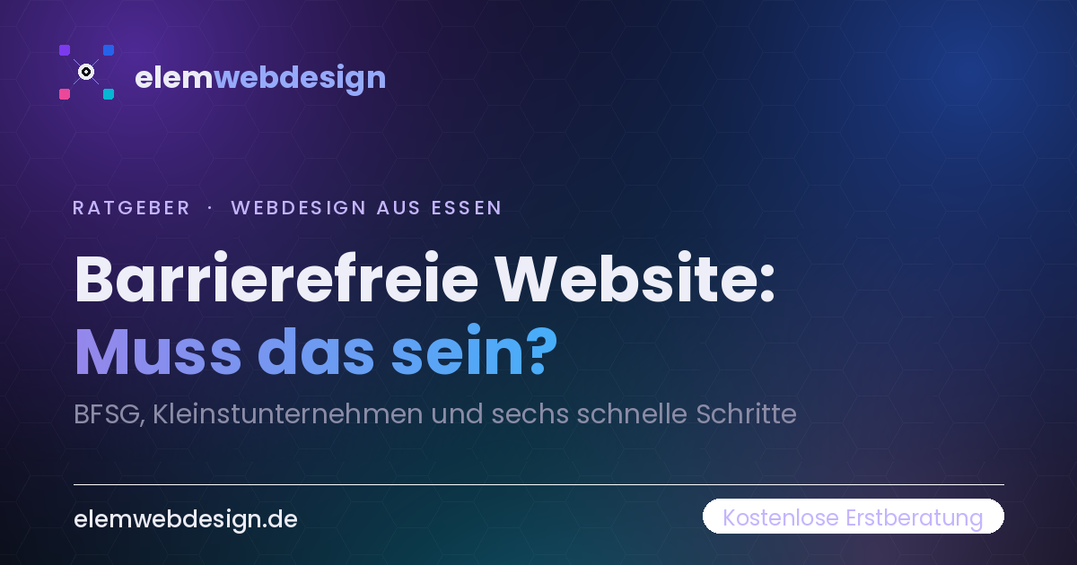 Titelbild des Ratgebers: barrierefreie Website